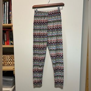 Sweetlegs Leggings, Colourful Abstract Pattern, One Size Fits Most (6-14)